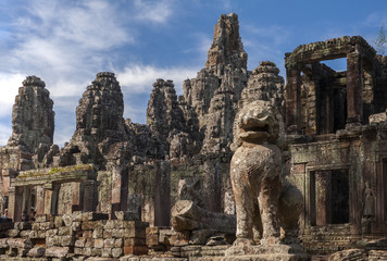 Bayon temple at Angkor Wat,