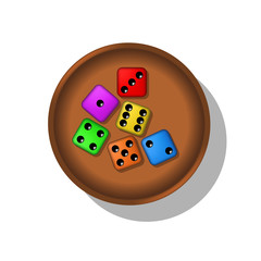 Playing dices in a cup