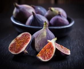 Figs on wooden table