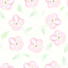 Floral seamless pattern vector watercolor flowers pastel backgro