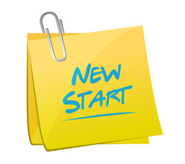 new start memo post illustration design