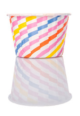 Fototapeta premium Cupcake paper baking cups over white background 
