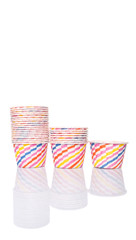Cupcake paper baking cups over white background 