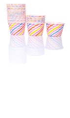Cupcake paper baking cups over white background 