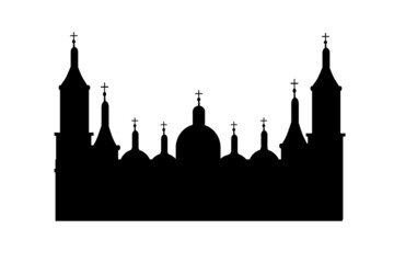 Fototapeta premium vector silhouette of the Pillar in Zaragoza