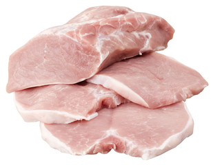 pork cutlet isolated