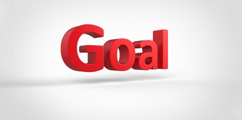 Goal 3D text Illustration