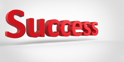 Success 3D text Illustration