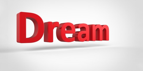 Dream 3D text Illustration