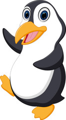 Happy penguin cartoon
