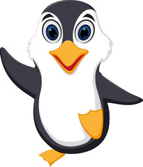 Happy penguin cartoon