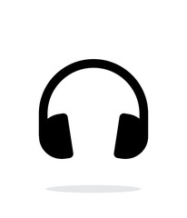 Dj Headphones icon on white background.