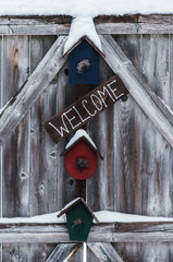 Wintery Welcome Sign