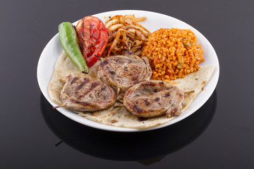 Turkish Traditional Sis Beyti Kebab