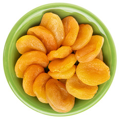 bowl of dried apricots