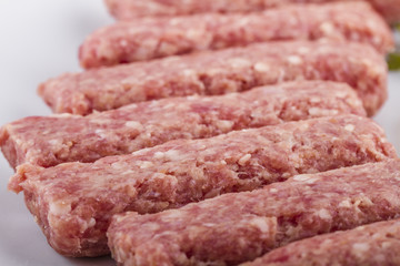 Raw Meatball serving on a plate