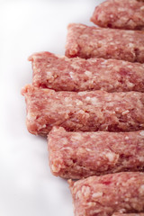 Raw Meatball serving on a plate