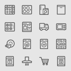 Kitchen Appliances Web Icons