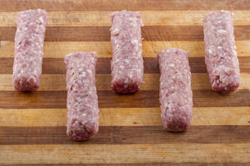 Raw Meatball serving on a plate