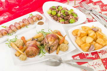 Roasted Quail - Quail roasted with all trimmings.