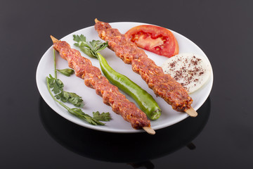 Raw Turkish Traditional Sish Meat Kebab For Cook