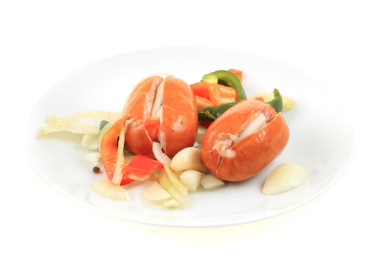 typical czech wurst (named utopenec)