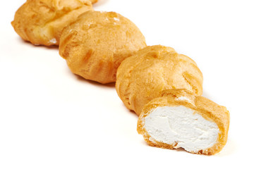 Profiteroles isolated