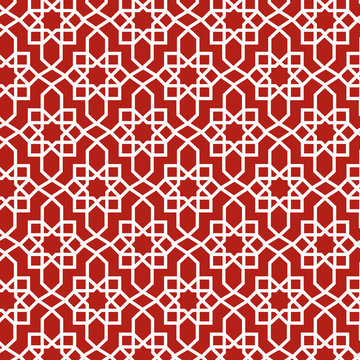 red moroccan pattern
