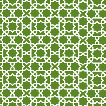 green moroccan pattern