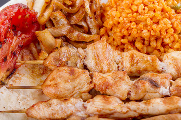 Grilled Chicken On Bamboo Skewers