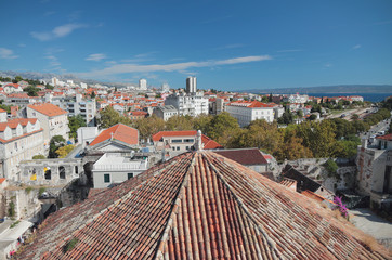 Fototapeta na wymiar Roofs of Mediterranean city. Split, Croatia