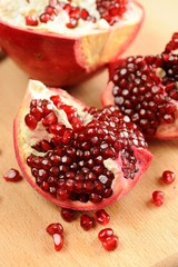 Peeled pomegranate