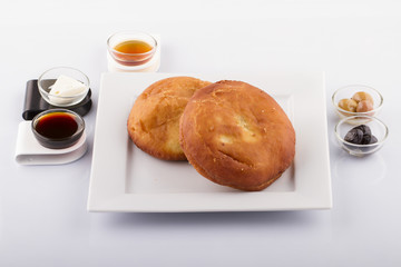 Turkish Bagel Simit with Sesame White Background