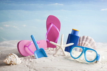 beach equipment, summer vacation