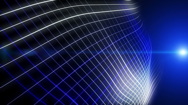 futuristic animation – wave object and light – loop HD
