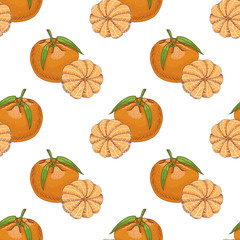 Seamless pattern with Clementine