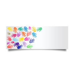 Colorful handprint greeting card