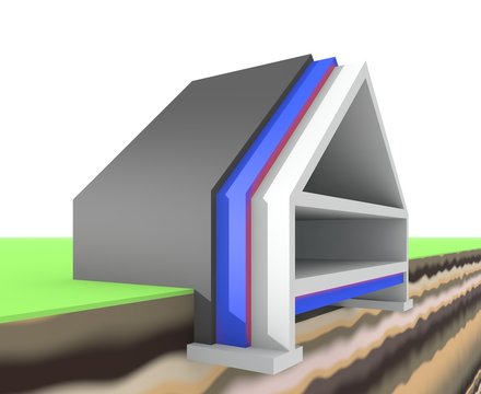 Doorsnede van woning - isoleren en besparen