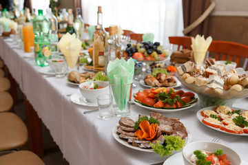 Served for a banquet table