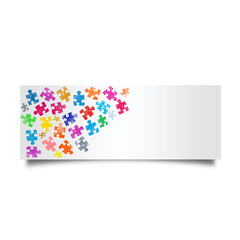 Colorful puzzle print card