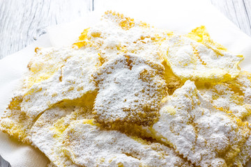 Sfrappole di carnevale bolognesi from italy
