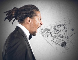 Angry businessman