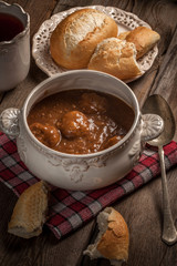 Meatballs in the sauce.