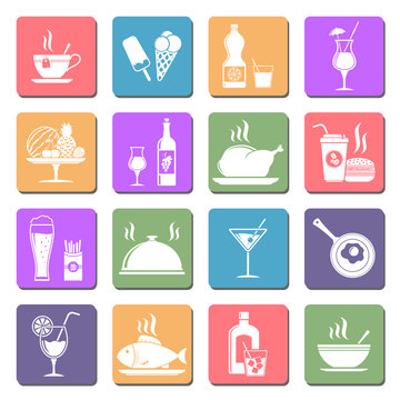 Food & drink flat icons
