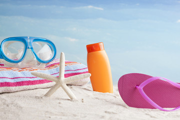 beach equipment, summer vacation