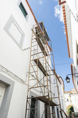 Fototapeta na wymiar Works in Evora, Portugal