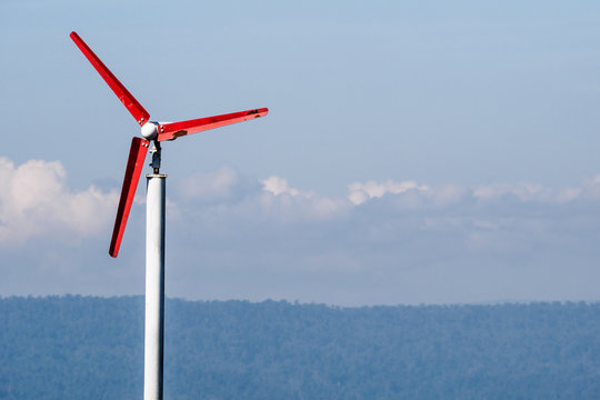 Windmill and Mountain