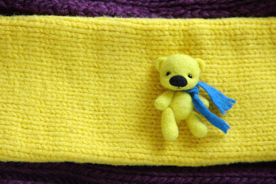 Little Wool Toy Yellow Bear