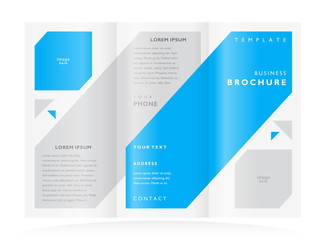 brochure design template vector tri-fold flat