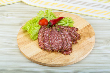 Sliced salami